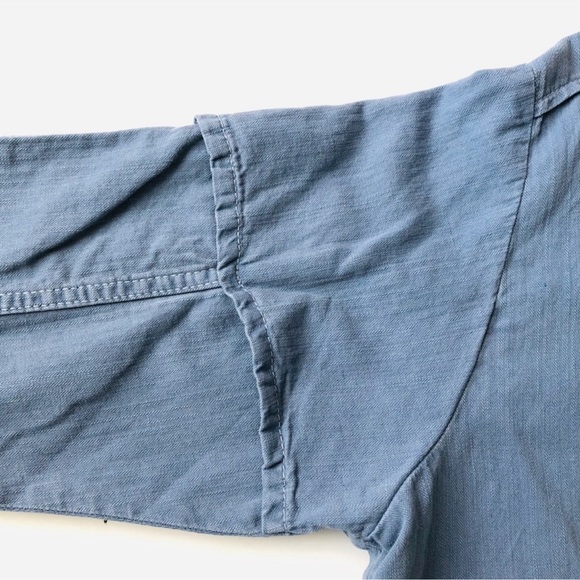 Zara Woman Premium Denim Collection V Neck Long Sleeves Top Size Large - Picture 7 of 7